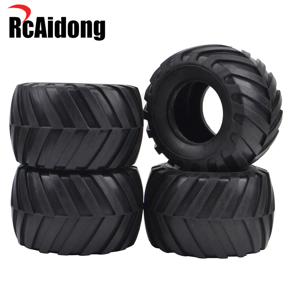 Rubber Front Rear Tires for Tamiya CW01 Unimog Lunch Box WR02 Wild Willy Chassis