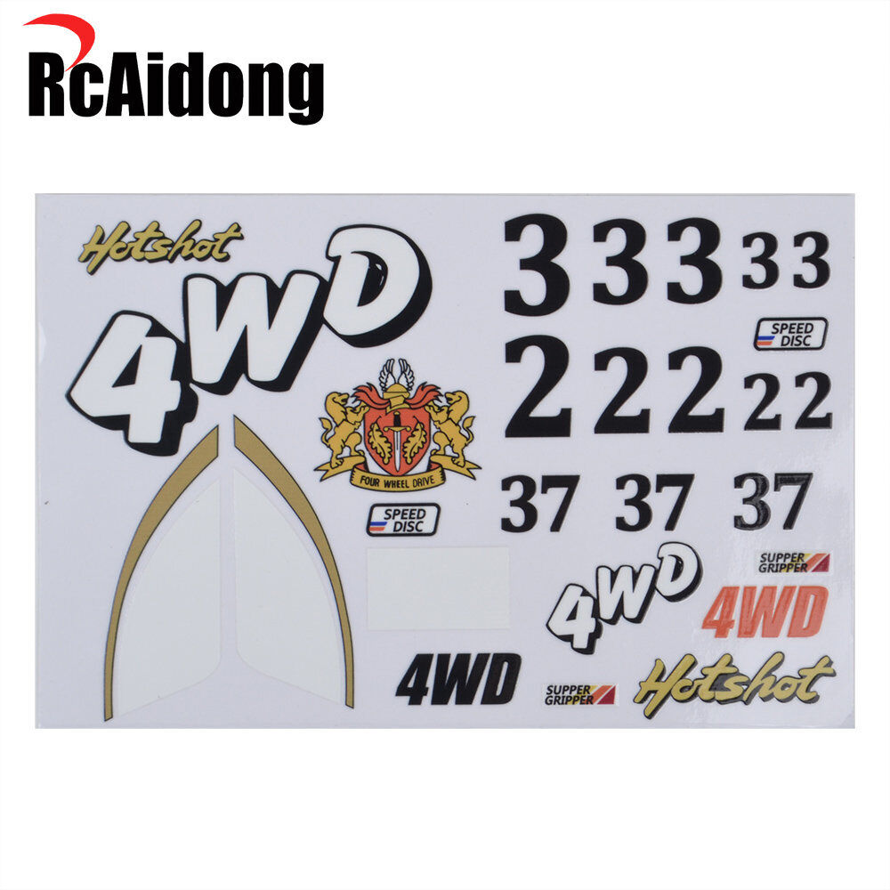 RC Body Shell Stickers Decals for Vintage Tamiya HotShot Upgrades RC Car Kit