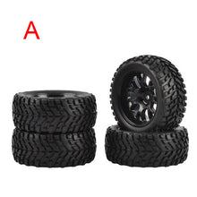 Load image into Gallery viewer, 4pcs 1:10 RC Rally Tires Rubber Off-road Tyres Wheel Rim Tamiya M05 HSP 1/16 Car
