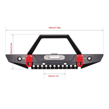 Load image into Gallery viewer, Axial SCX10 90046 90047 Traxxas TRX-4 Metal Front Bumper with LED Lights
