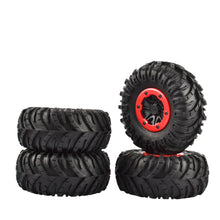 Load image into Gallery viewer, Axial SCX10 90053 AX10 Wraith RR10 Yeti 2.2&quot; Rubber Wheel Tires &amp; Beadlock Wheel Rims
