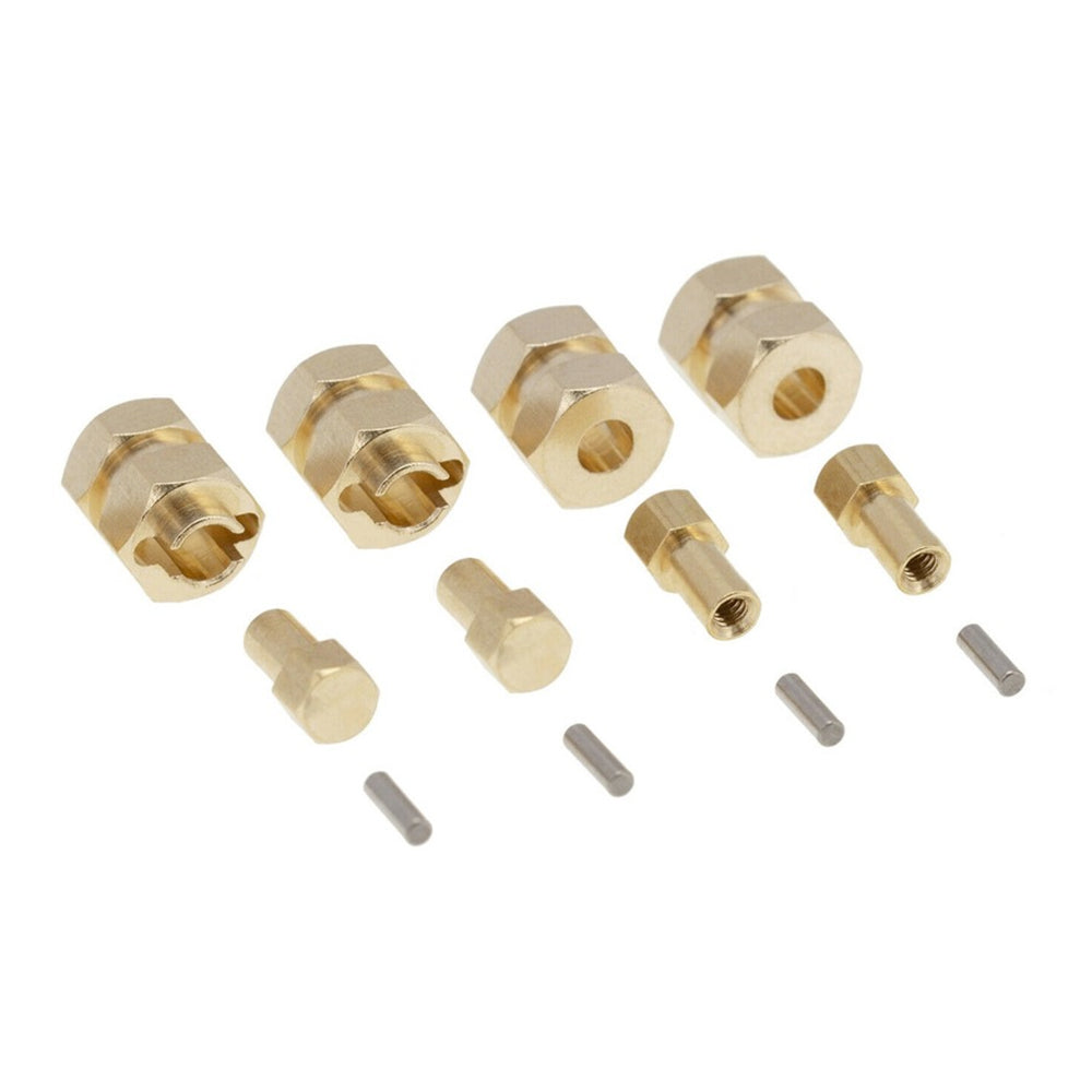 Brass Extended Hex Hubs Adapter for Axial SCX24 AXI00001 1/24 RC Car
