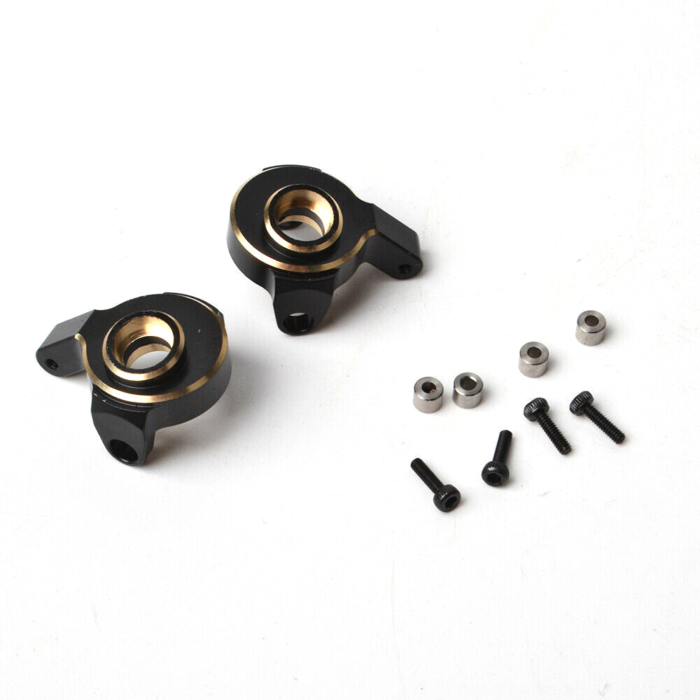Brass Front Steering Knuckles Set for Axial SCX24 90081 RC Car Upgrade Parts