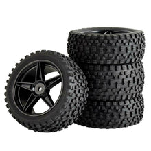 Load image into Gallery viewer, 4X 1/10 Off Road Front Rear Buggy RC Wheels Pin Tyres 5 Spoke Tamiya TT-02B

