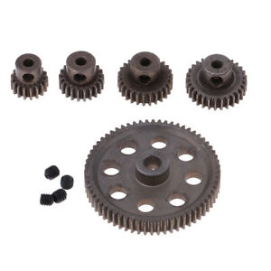 Metal Spur Differential Gear 64T Motor Pinion Cogs Set for HSP 1/10 RC Cars